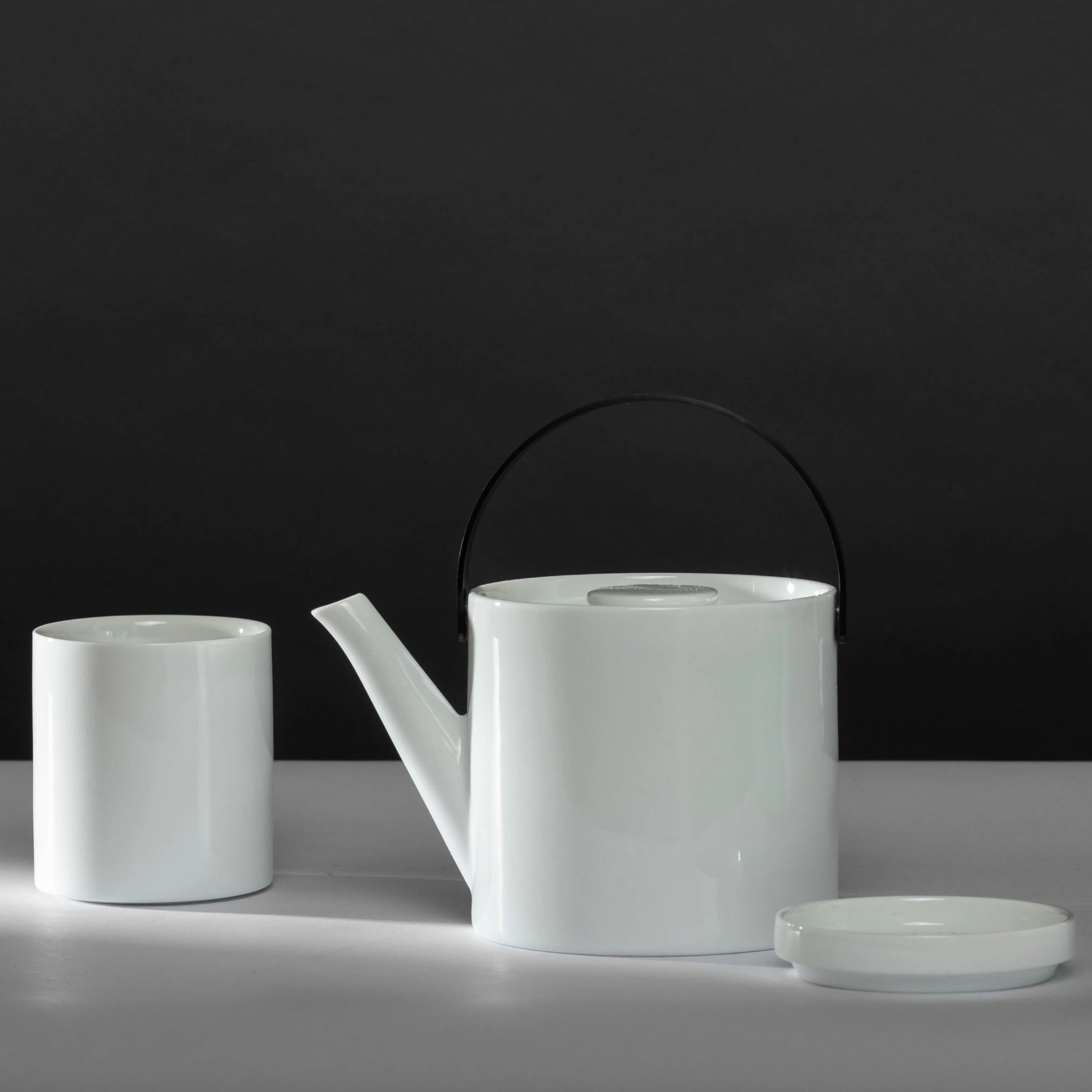 Teekanne mit Sieb Porcelain Teapot white - Image 3