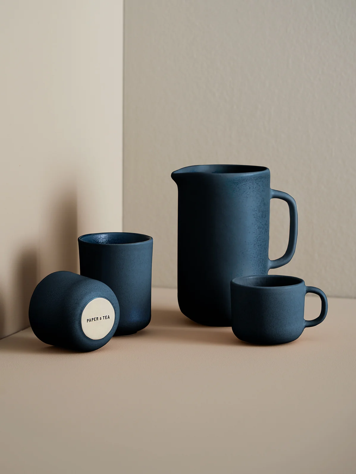 Pitcher handmade Stoneware Pitcher Dark Blue - Image 2
