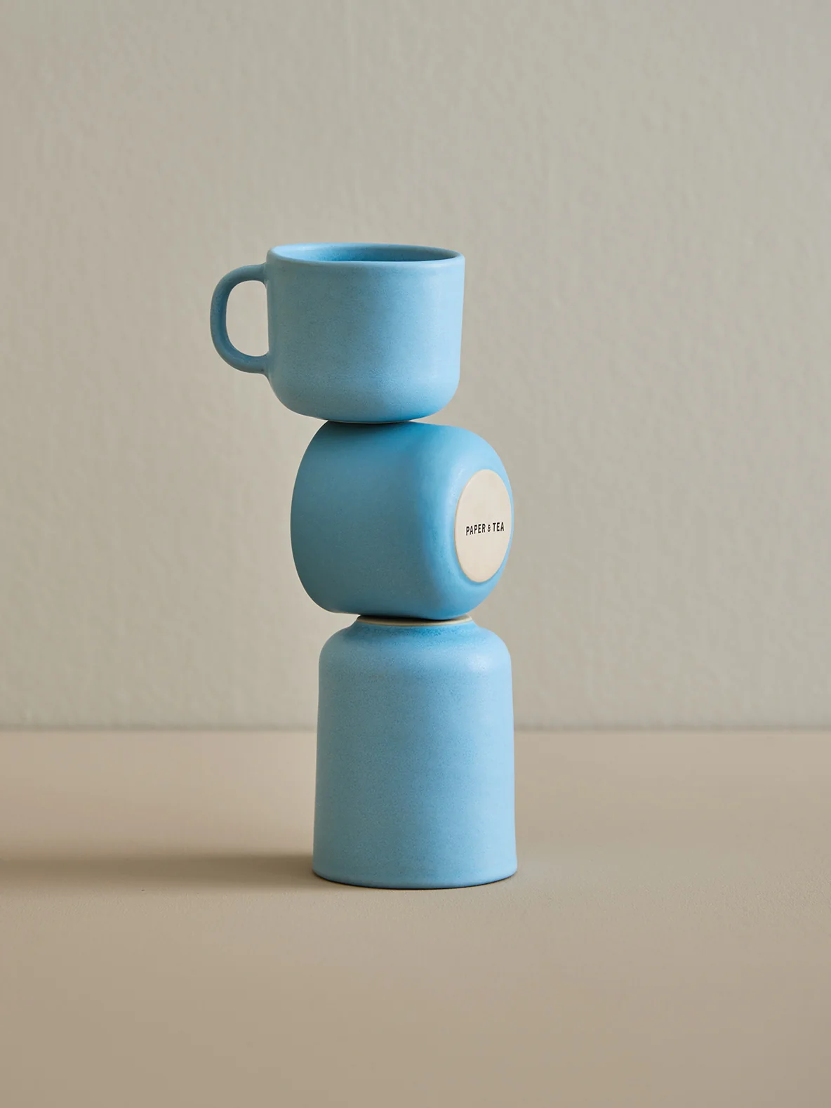 Teetasse handmade Stoneware Cup Light Blue - Image 2