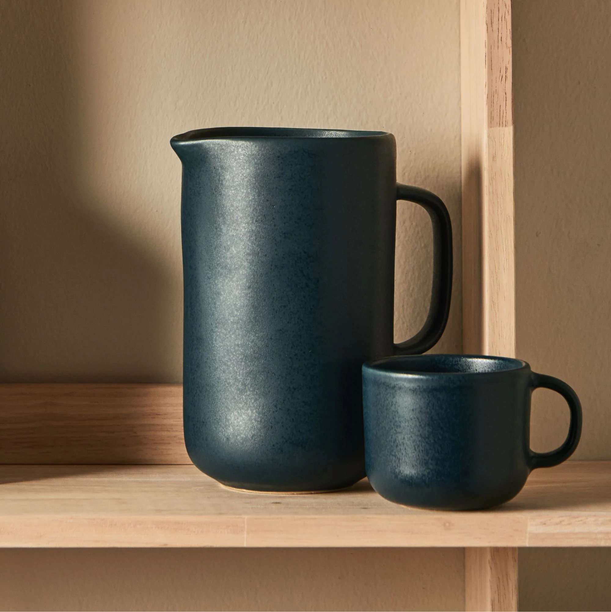 Pitcher handmade Stoneware Pitcher Dark Blue - Image 3